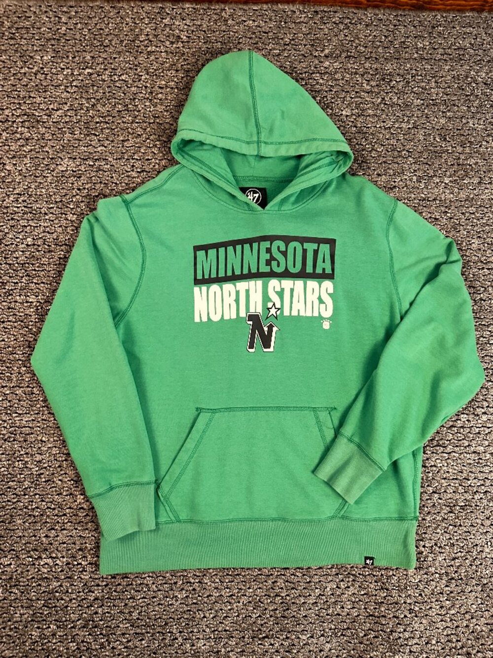 Throwback Minnesota North Stars Wild NHL Hockey Pullover Hoodie '47 Adult XL